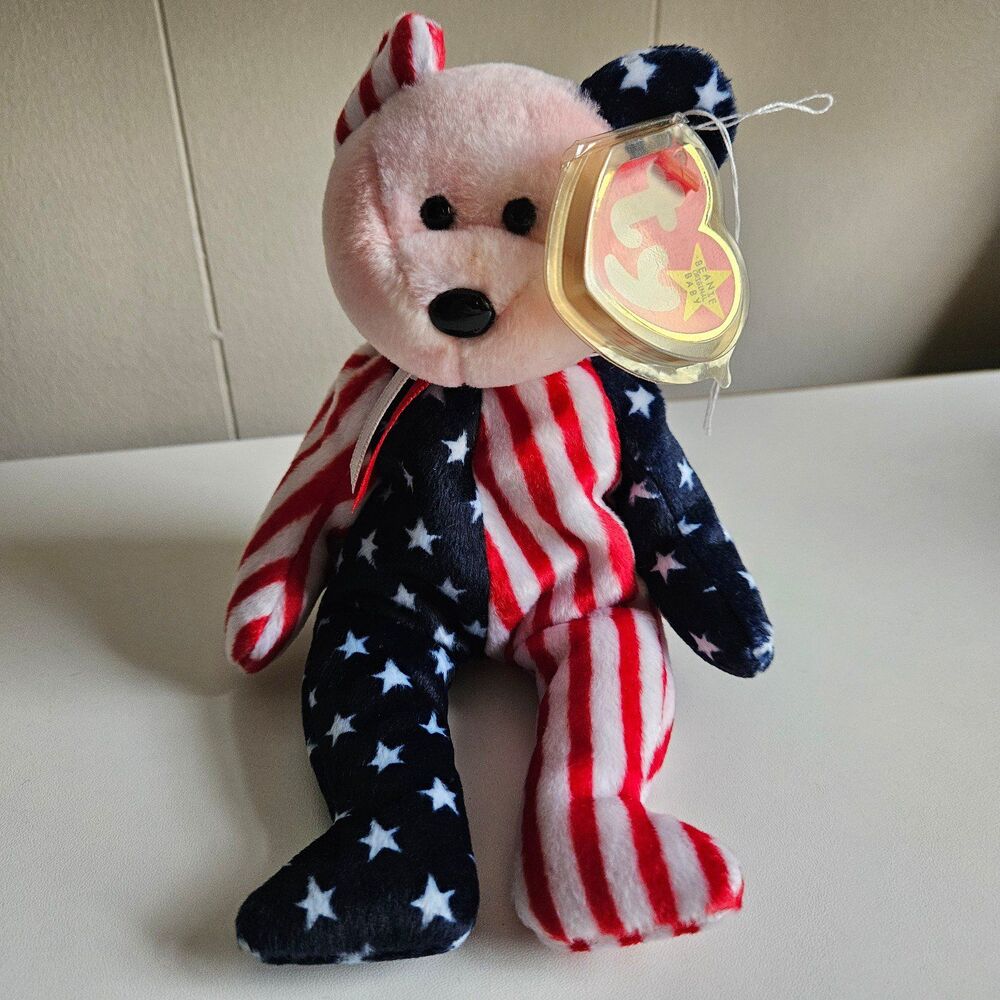 Ty Beanie Babies 1999 "Spangle" Tags w/ Rare Errors and Pink Head
